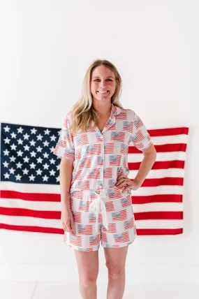 American Flag Nursing Pajamas