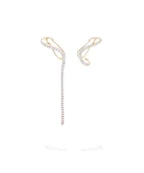 Aura & Aurora 18K Rosegold Earrings w. Diamonds