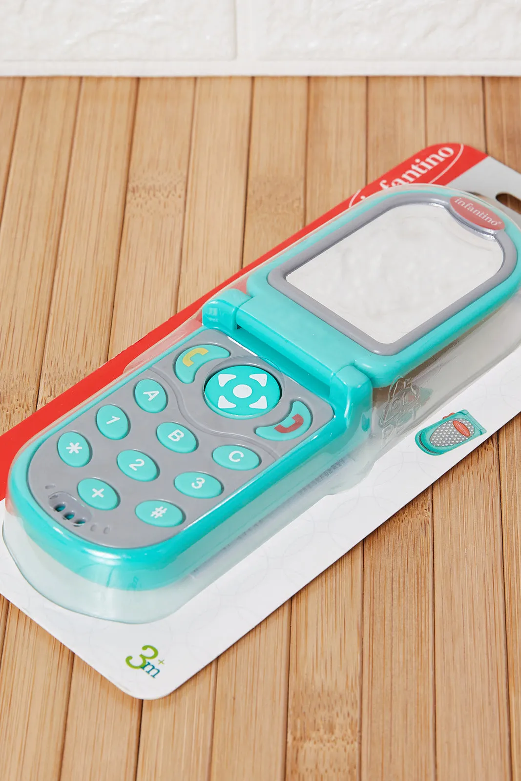 Baby Blue Flip And Peek Mirror Phone Toy