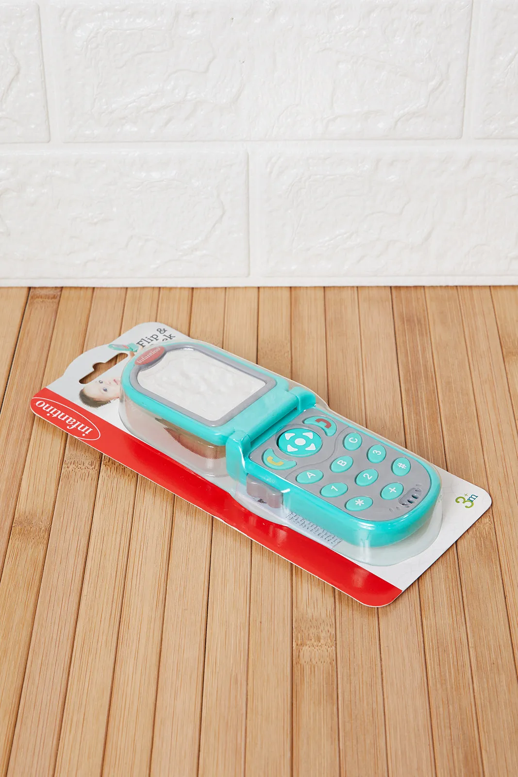 Baby Blue Flip And Peek Mirror Phone Toy