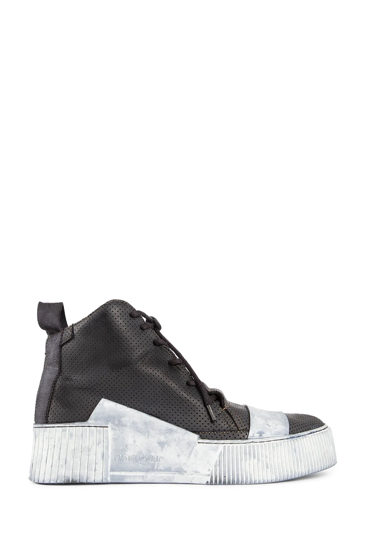 BORIS BIDJAN SABERI MAN BLACK&WHITE SNEAKERS