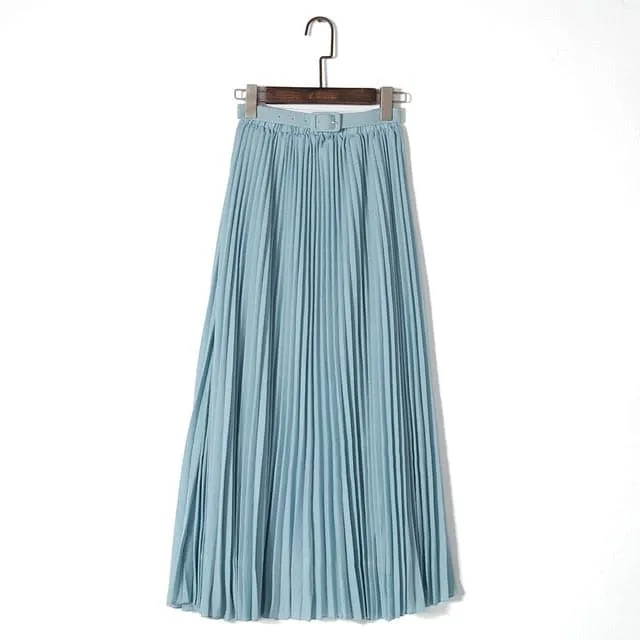 DressBetty - Womens High Waist Bohemian Pleated Maxi Skirts