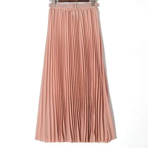 DressBetty - Womens High Waist Bohemian Pleated Maxi Skirts