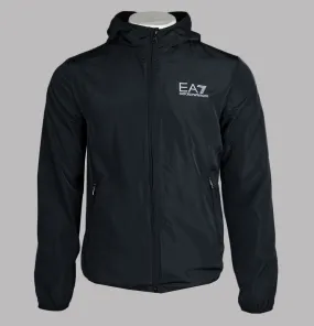 EA7 Lightweight Hooded Bomber Jacket Black