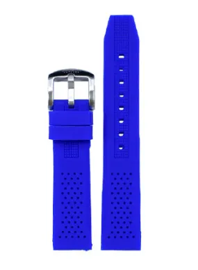 Gnomon Perforated Rubber Strap Blue