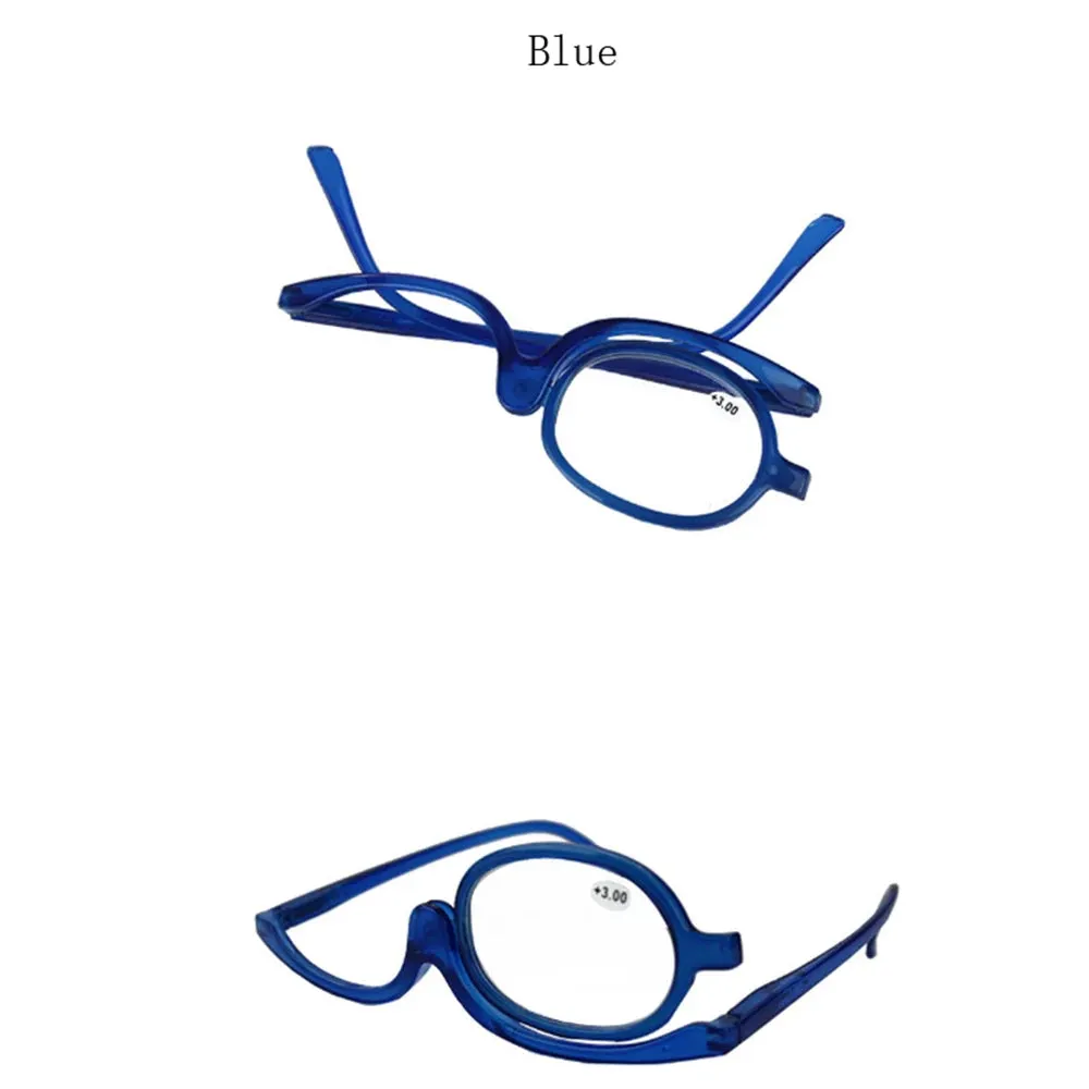 IENJOY Women Magnifying Glasses Makeup Reading Glass Folding Eye Make Up Reading Glass PC Frame Rotatable Flip Make Up Eye Glass