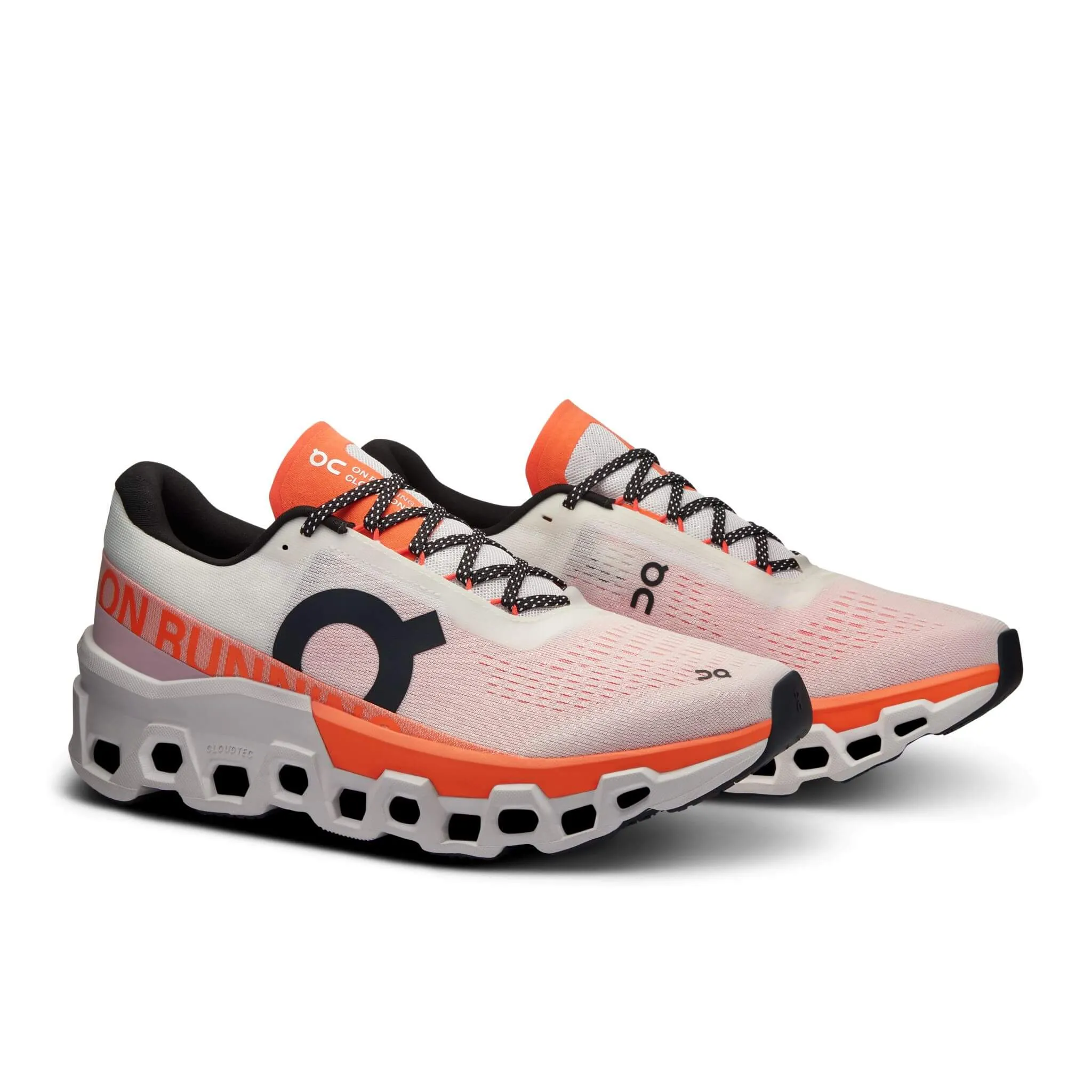 On | Men's Cloudmonster 2 Running Shoes - White/Flame