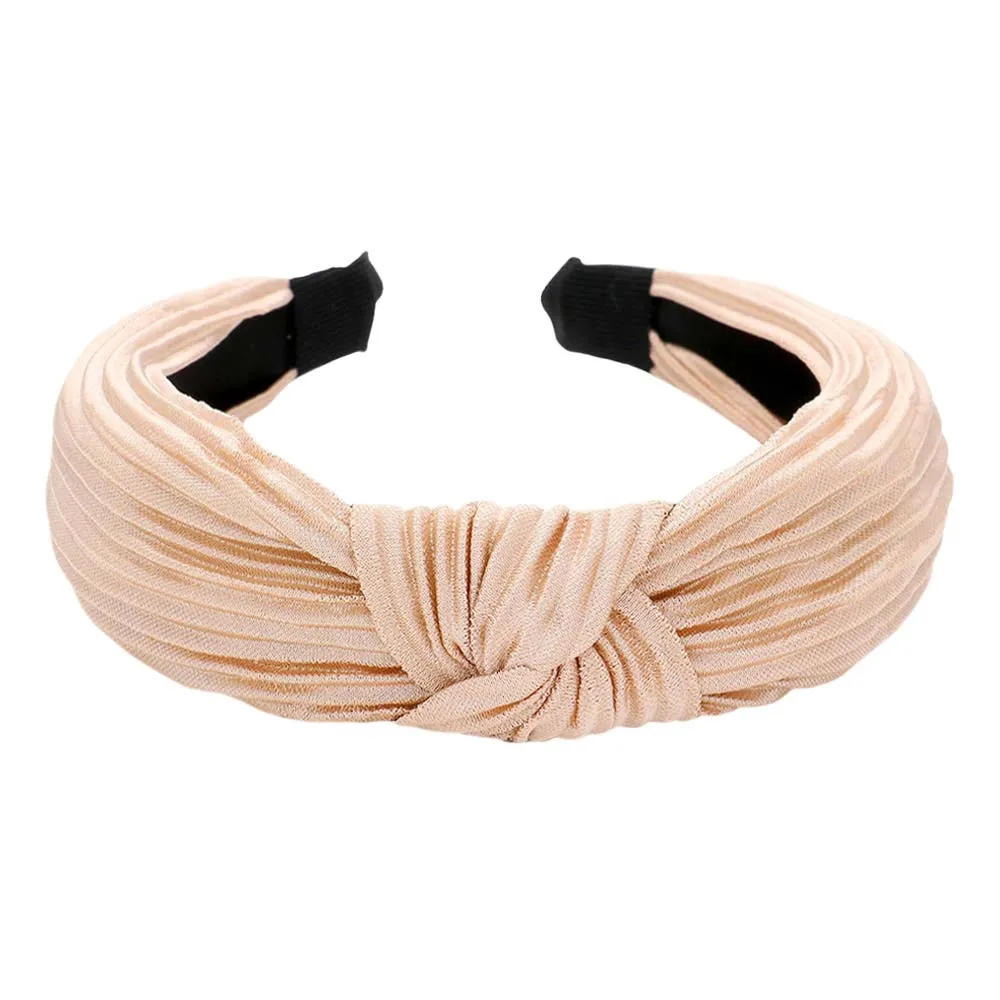 Pleated Knot Burnout Headband