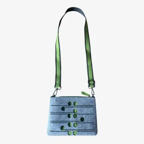 Ponga Ecofelt Cross Body Bag Grey & Green