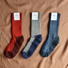 Trekking Socks - 100% Organic Wool (Adults - 36-48)