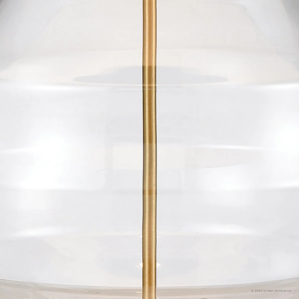 UEX7400 Glam Table Lamp 20''W x 20''D x 33''H, Aged Brass and Clear Finish, Healdsburg Collection