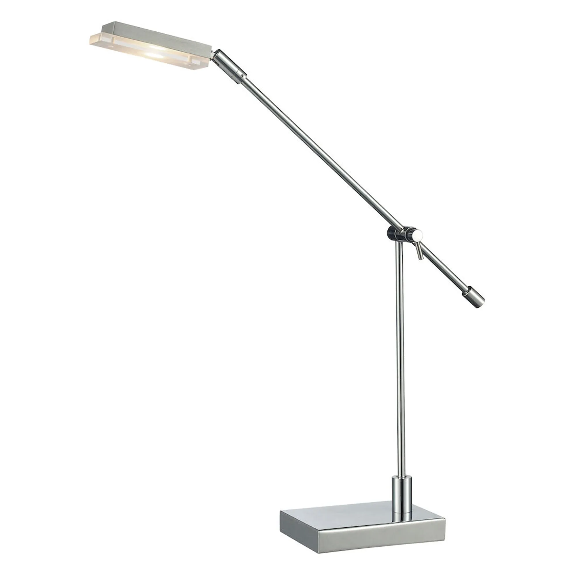 UEX7550 Mid-Century Modern Desk Lamp 10''W x 4''D x 26''H, Polished Chrome Finish, Cape May Collection