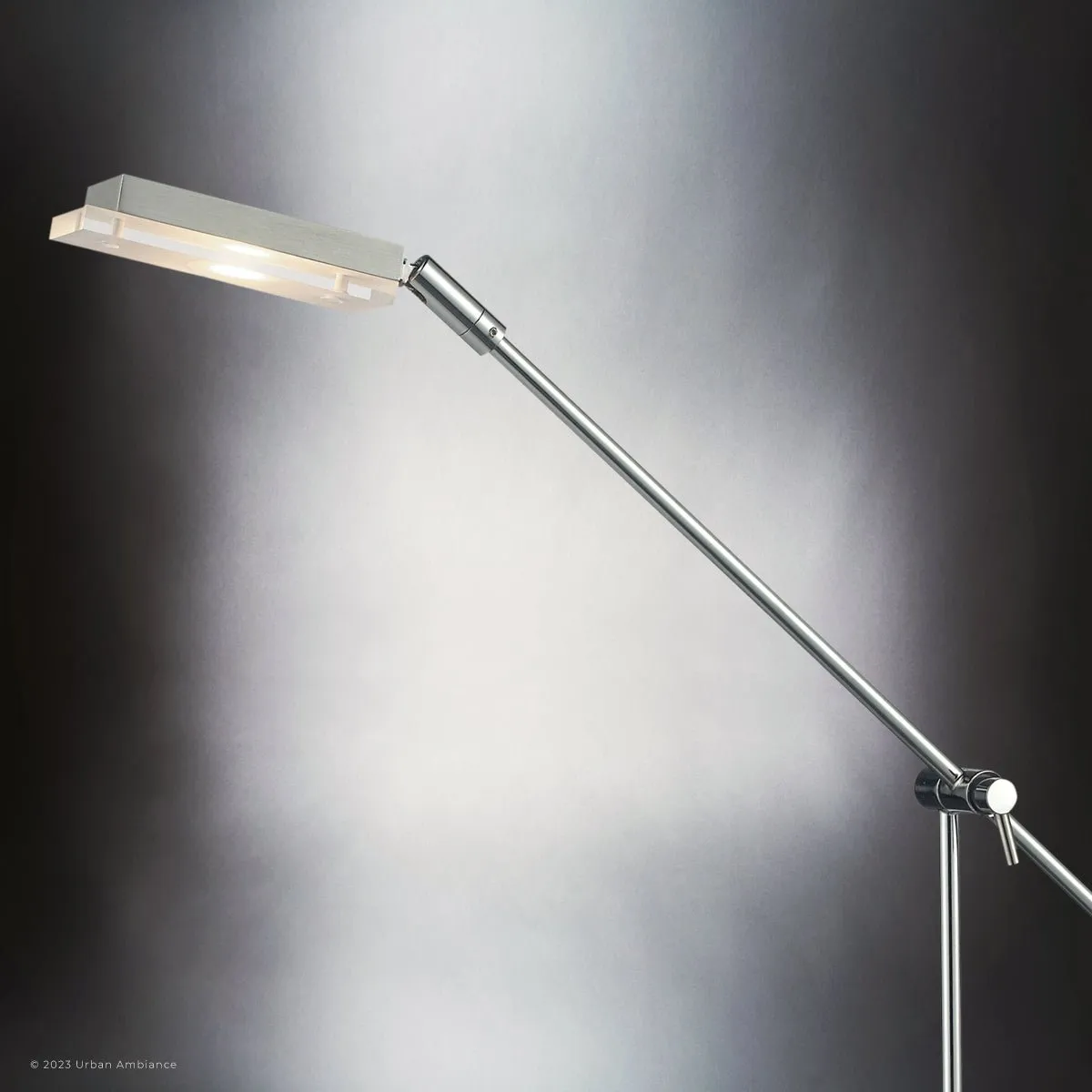 UEX7550 Mid-Century Modern Desk Lamp 10''W x 4''D x 26''H, Polished Chrome Finish, Cape May Collection