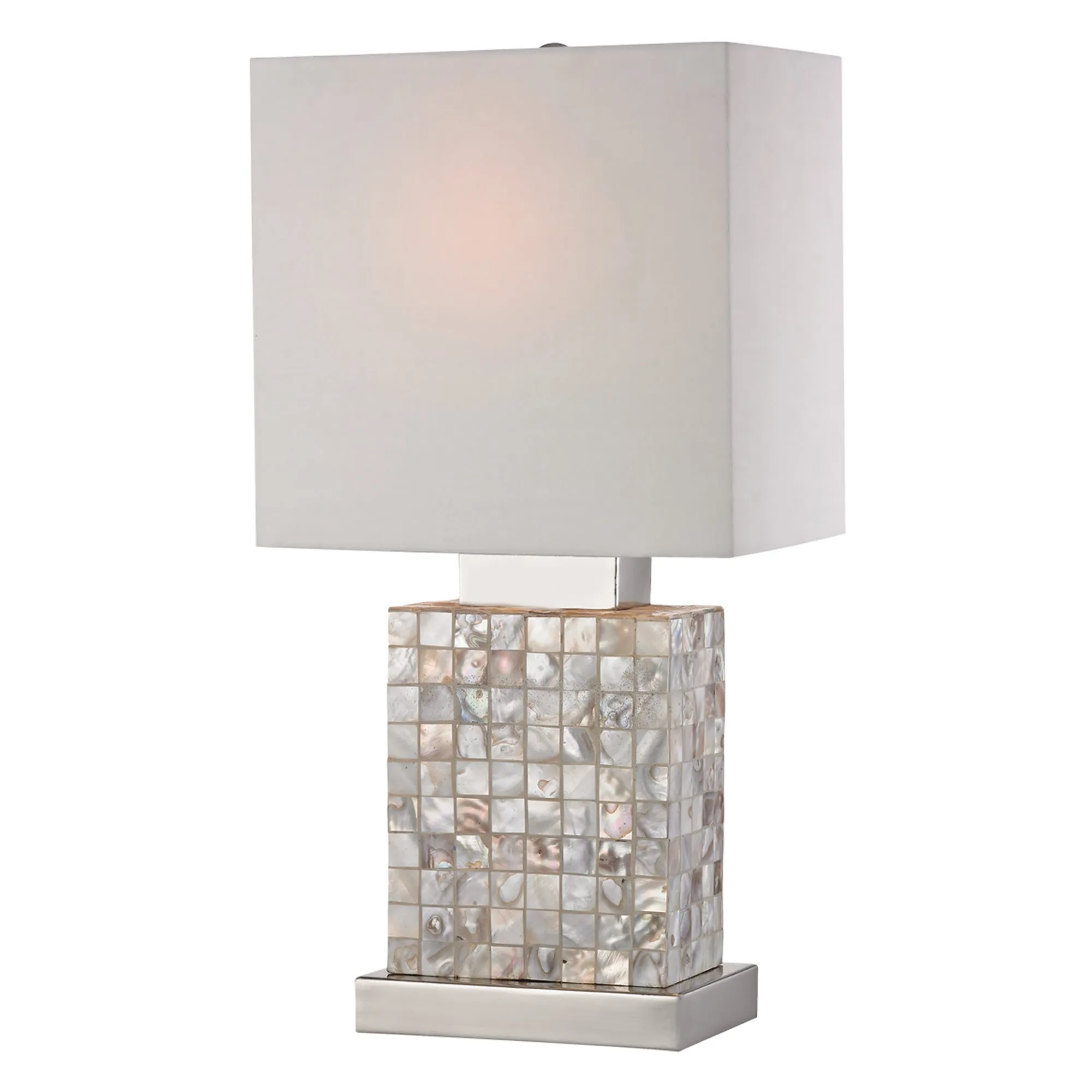 UEX7650 Nautical Table Lamp 9''W x 6''D x 17''H, Natural Pearl Finish, Seward Collection