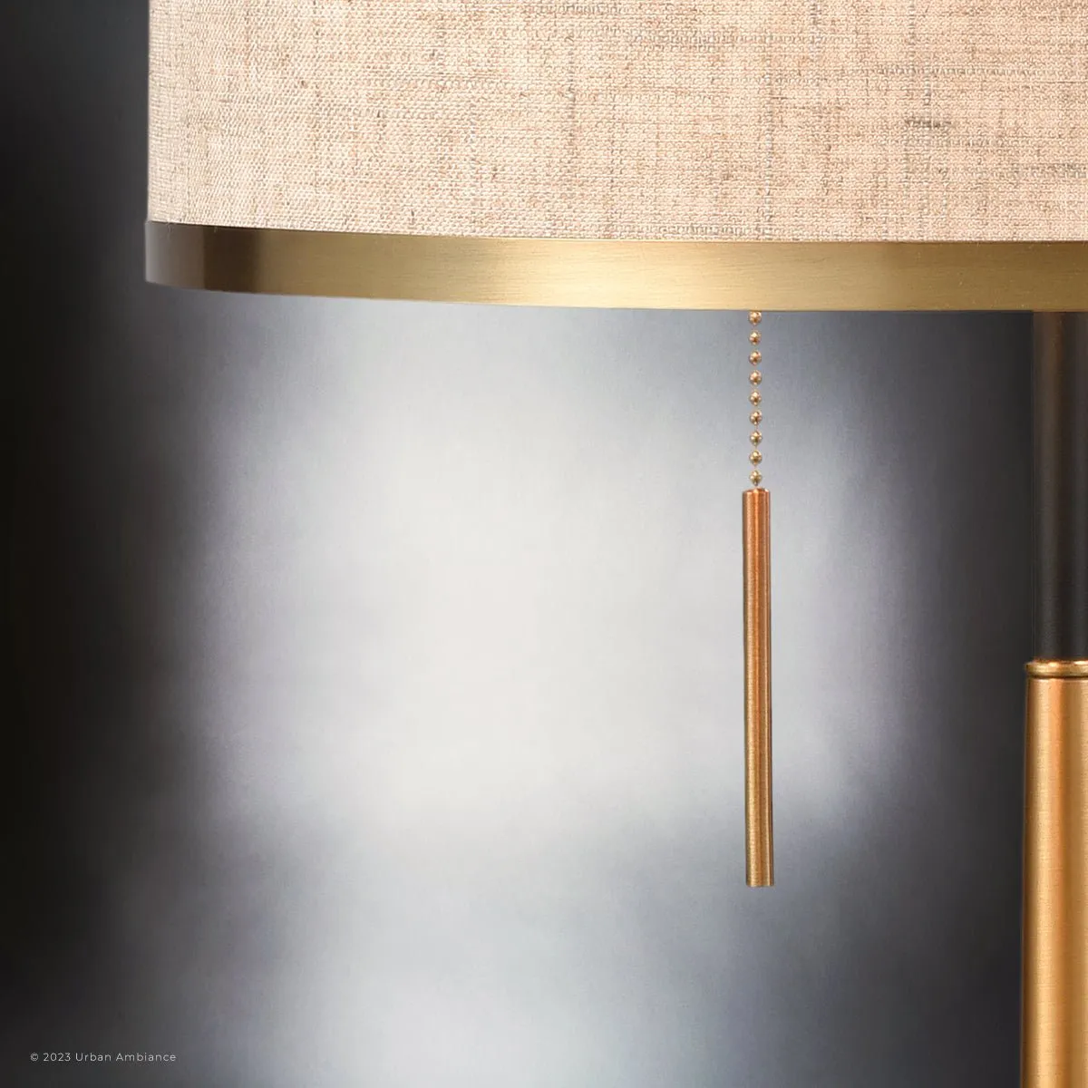 UEX7740 Glam Table Lamp 14''W x 14''D x 22''H, Brass and Black Finish, Aspen Collection