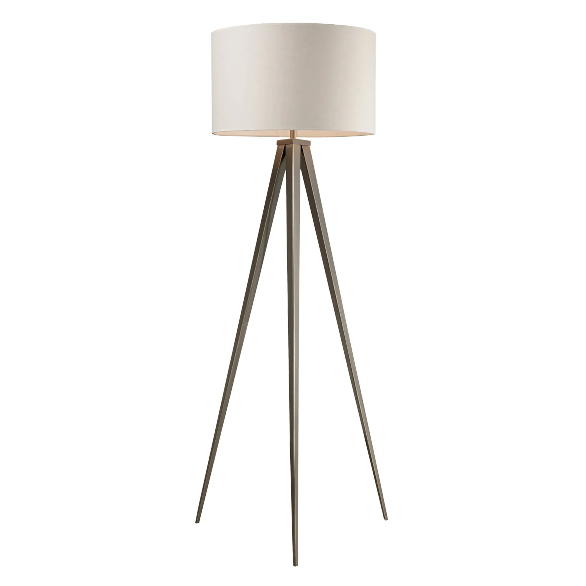 UEX8210 Mid-Century Modern Floor Lamp 20''W x 20''D x 61''H, Satin Nickel Finish, Nampa Collection