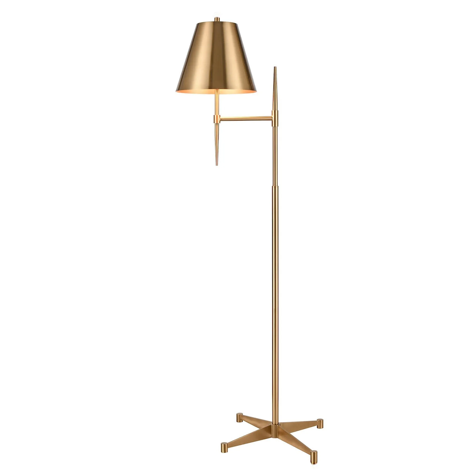 UEX8240 Vintage Floor Lamp 24''W x 14''D x 63.5''H, Aged Brass Finish, Brentwood Collection