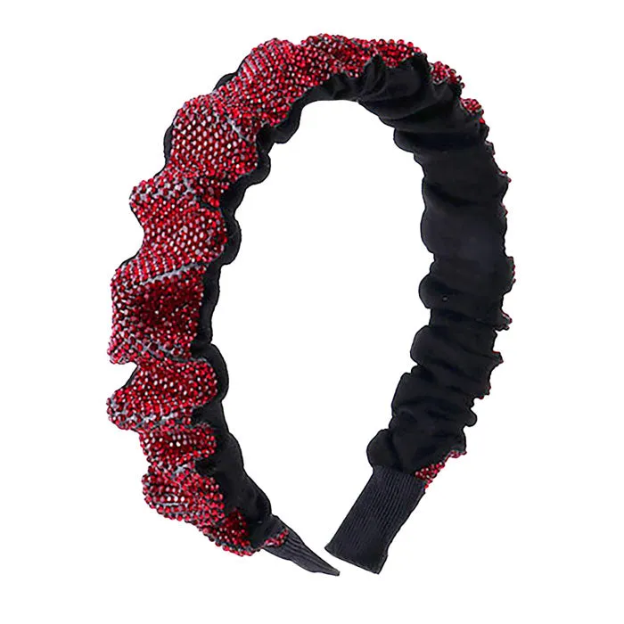 Wavy Bling Pleated Headband