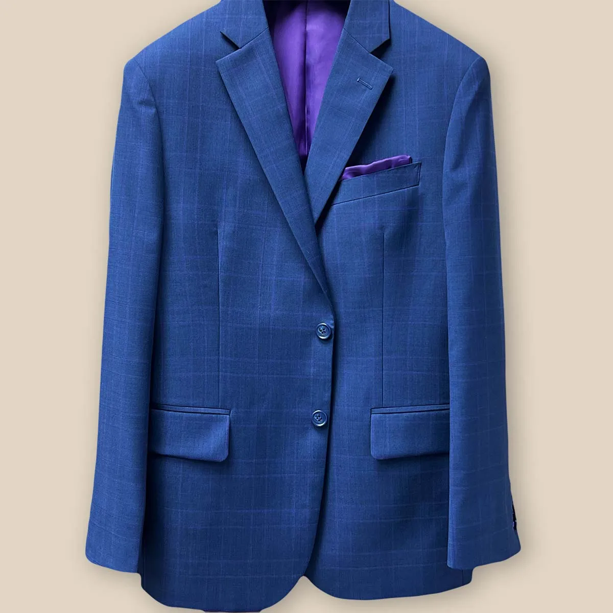 Westwood Hart Navy Prince Of Wales Glen Plaid with Purple Windowpane Suit